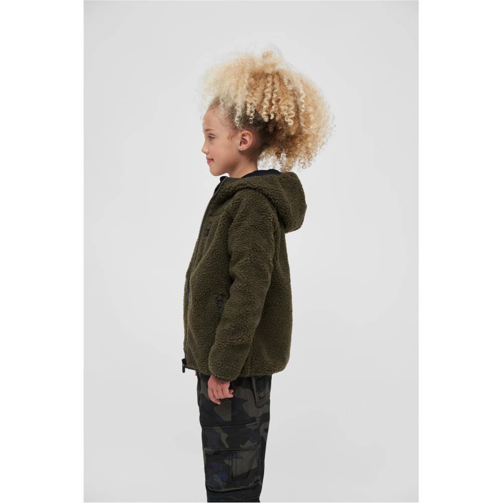 Brandit - Teddyfleece Hood Veste enfant - Vert
